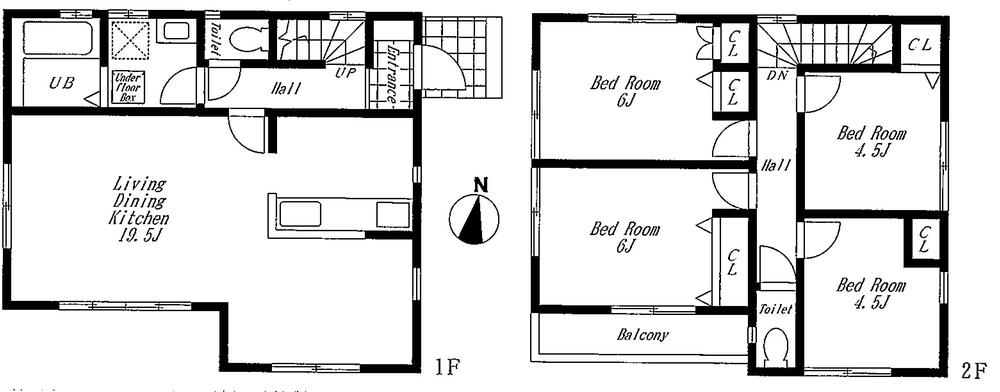 Floor plan. 32,800,000 yen, 4LDK, Land area 93.25 sq m , Building area 92.74 sq m
