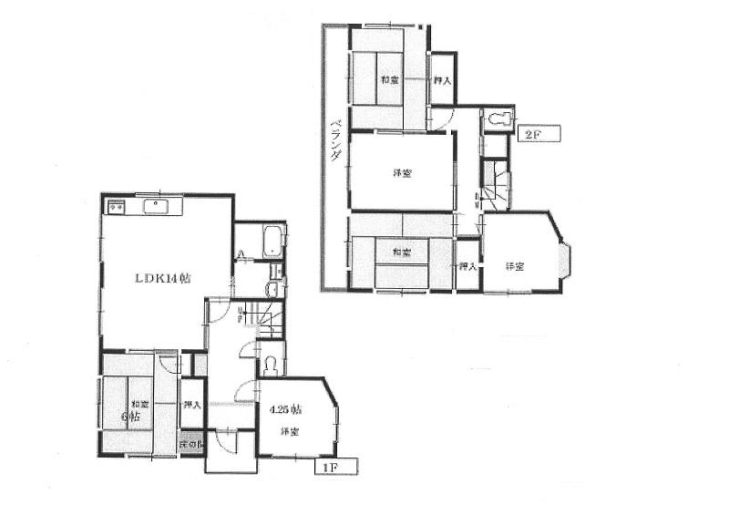 Floor plan. 24,800,000 yen, 6LDK, Land area 146.01 sq m , Building area 91.91 sq m