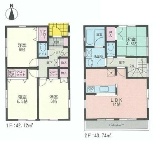 Floor plan. 29,800,000 yen, 4LDK, Land area 99.76 sq m , Building area 85.86 sq m