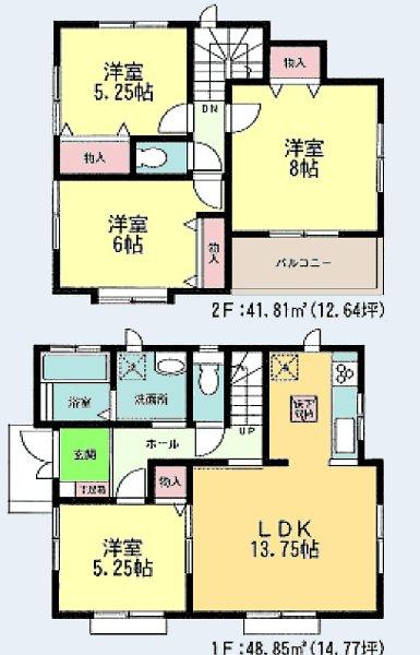 Floor plan. 35,800,000 yen, 4LDK, Land area 170.76 sq m , Building area 90.66 sq m