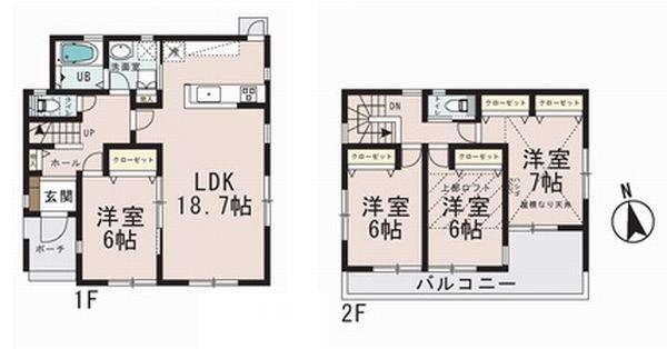 Floor plan. 37,458,000 yen, 4LDK, Land area 162.74 sq m , Building area 98.53 sq m