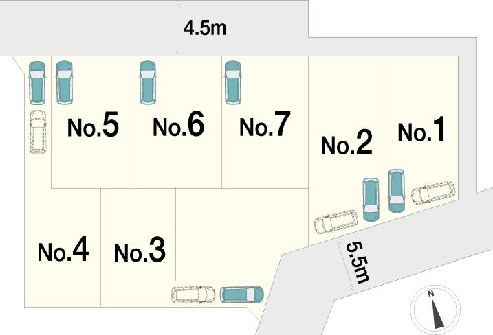 Compartment figure. Land price 31,800,000 yen, Land area 117.88 sq m whole compartment view