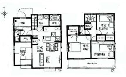 Floor plan. 49,800,000 yen, 4LDK, Land area 173.22 sq m , Building area 100.4 sq m