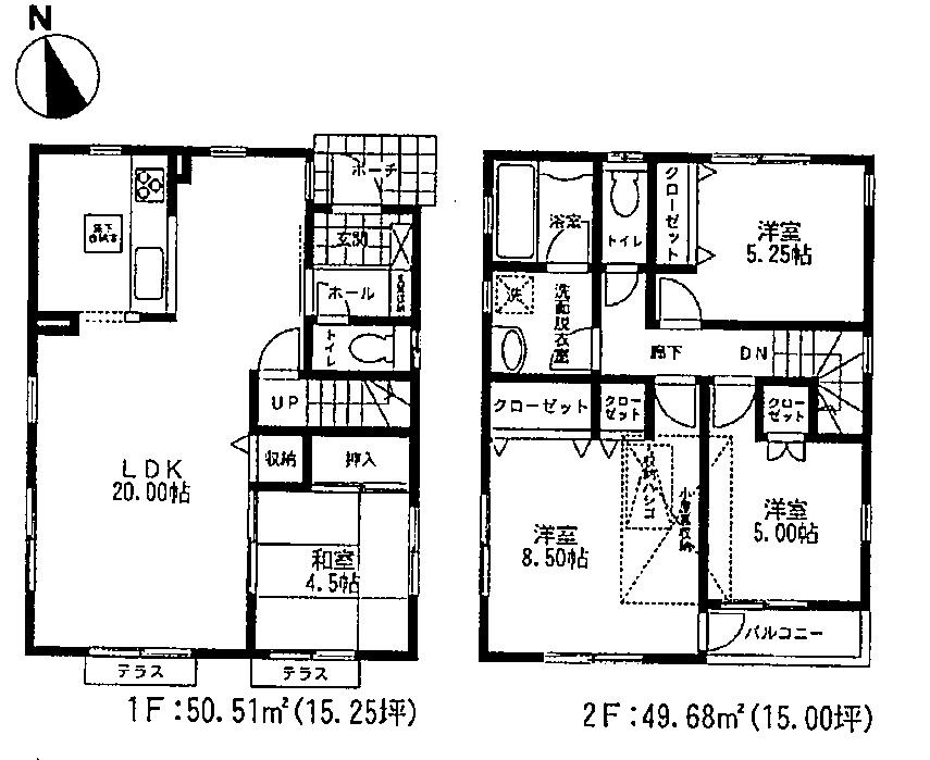Floor plan. 29,800,000 yen, 4LDK, Land area 101.34 sq m , Building area 100.19 sq m