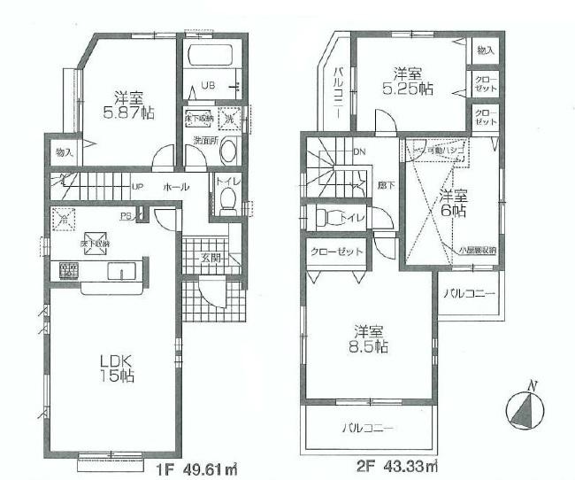 Floor plan. 28.8 million yen, 4LDK, Land area 100.1 sq m , Building area 92.94 sq m