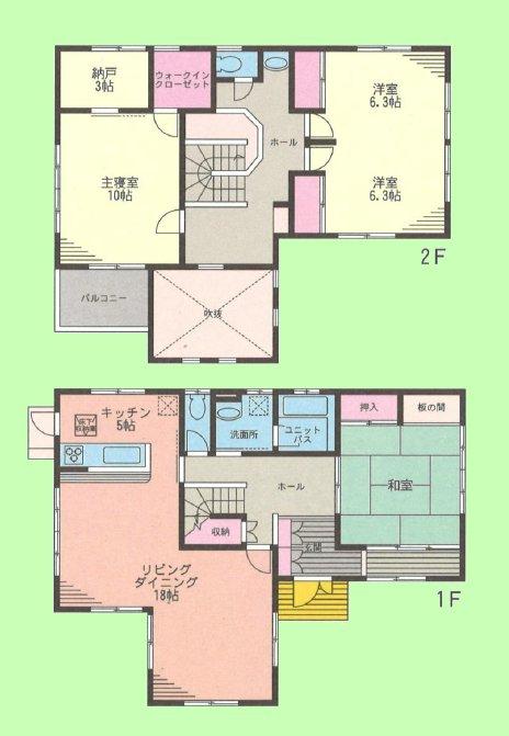 Floor plan. 37,800,000 yen, 6LDK + S (storeroom), Land area 170.51 sq m , Building area 145.94 sq m