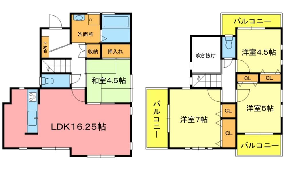 Floor plan. 42,800,000 yen, 4LDK, Land area 112.09 sq m , Building area 91.08 sq m