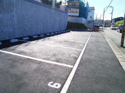 Parking lot. There is also a private car park