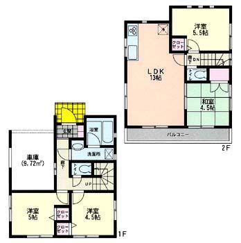 Floor plan. 27,800,000 yen, 4LDK, Land area 87.15 sq m , Building area 85.05 sq m