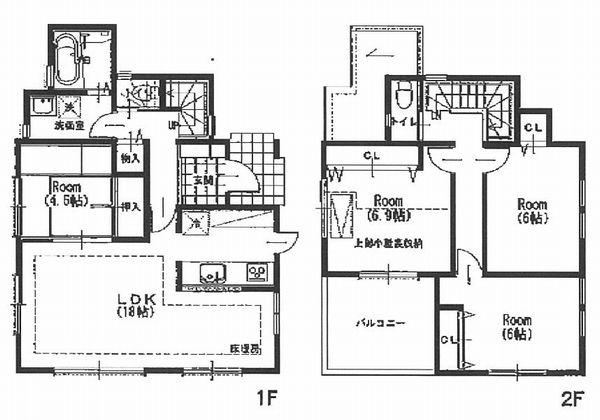 Floor plan. (7 Building), Price 41,958,000 yen, 4LDK, Land area 133.29 sq m , Building area 100.71 sq m