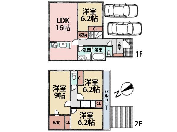 Floor plan. 36,800,000 yen, 4LDK, Land area 152.69 sq m , Building area 105.78 sq m dishwasher ・ Bathroom TV ・ Bus other with heating dryer, Enhancement is equipment.