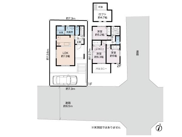 Floor plan. 39,800,000 yen, 3LDK, Land area 92.79 sq m , Building area 73.95 sq m