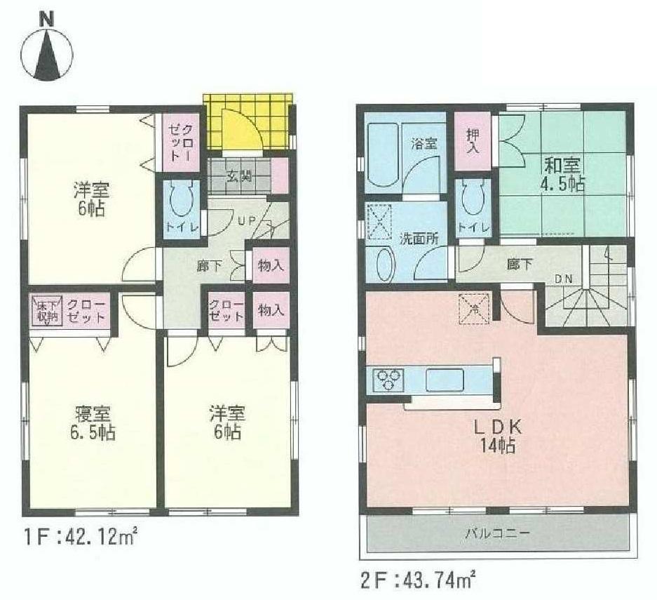 Floor plan. 29,800,000 yen, 4LDK, Land area 99.76 sq m , Building area 85.86 sq m