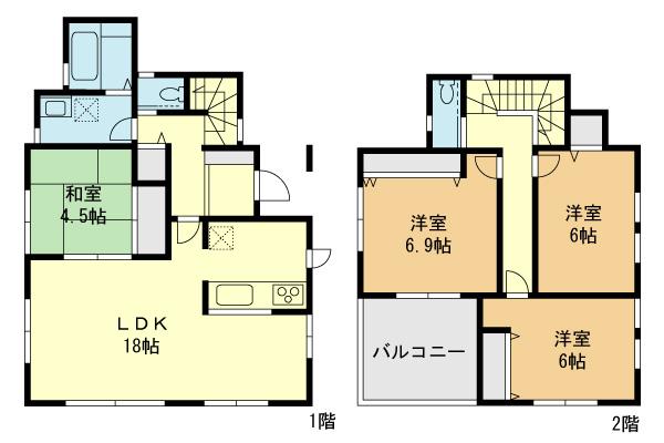Floor plan. (7 Building), Price 41,958,000 yen, 4LDK, Land area 133.29 sq m , Building area 100.71 sq m