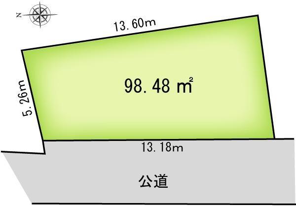 Compartment figure. Land price 23.8 million yen, Land area 98.48 sq m