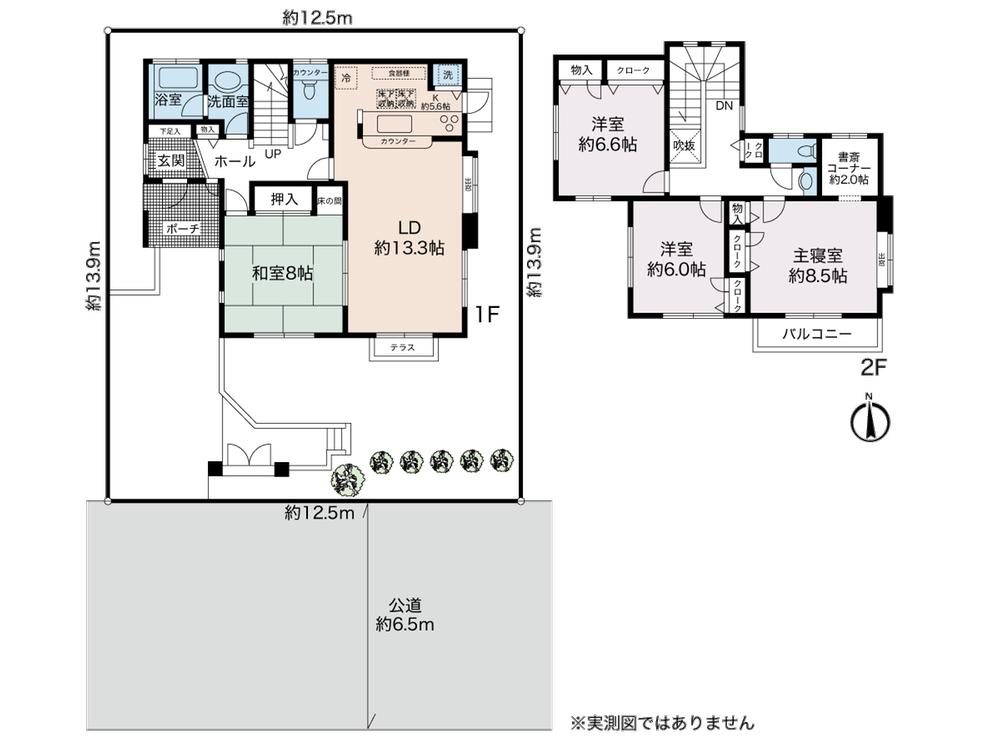 Floor plan. 61,800,000 yen, 4LDK, Land area 174.96 sq m , Building area 121.1 sq m