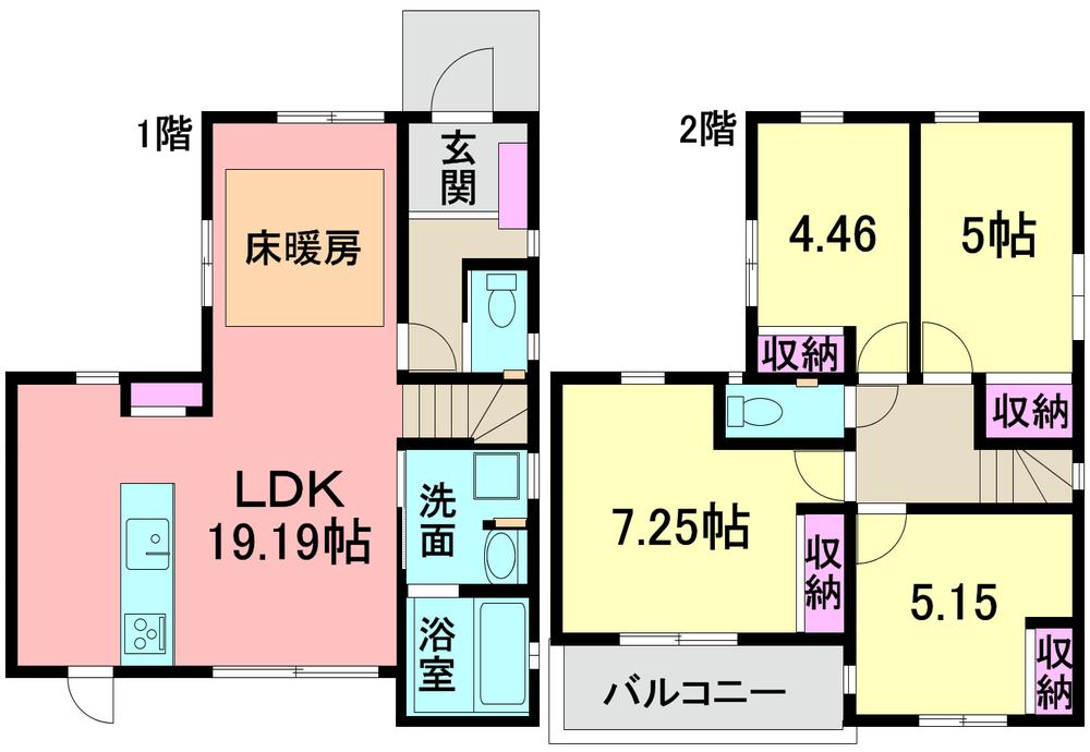 Floor plan. 41,958,000 yen, 4LDK, Land area 129.22 sq m , Building area 94.29 sq m