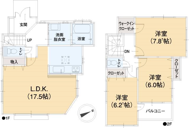 Floor plan. 38,600,000 yen, 3LDK, Land area 108.98 sq m , Building area 90.46 sq m reference plan