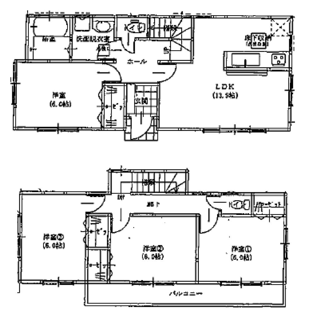 Floor plan. (3), Price 41,800,000 yen, 4LDK, Land area 145.78 sq m , Building area 93.15 sq m
