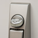 Security.  [Thumb turn turning measures] Adopted switched thumb to unlock while knob the switch on the thumb center. A hole in the door, Unlocking of thumb once to insert the special tool has become a difficult specification. (Same specifications)