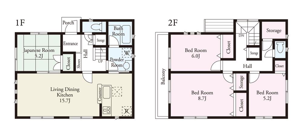 Floor plan. (1 Building), Price 39,800,000 yen, 4LDK+S, Land area 152.37 sq m , Building area 101.24 sq m
