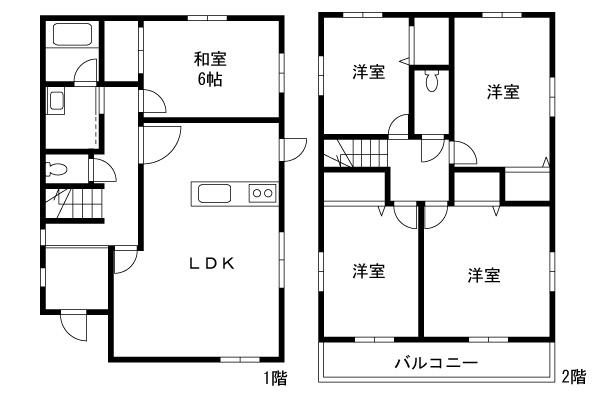 Floor plan. 41,900,000 yen, 5LDK, Land area 131.19 sq m , Building area 105.3 sq m