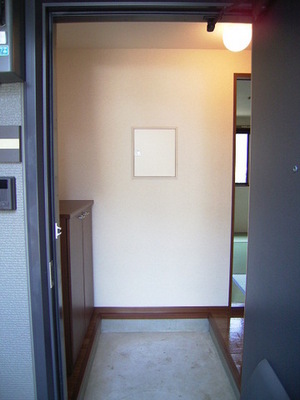 Entrance. It has established course shoebox in the foyer next to
