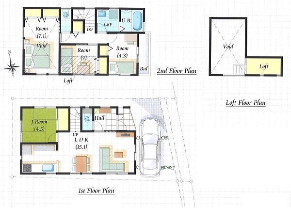 Floor plan. 35,800,000 yen, 4LDK, Land area 70.75 sq m , Building area 83.02 sq m