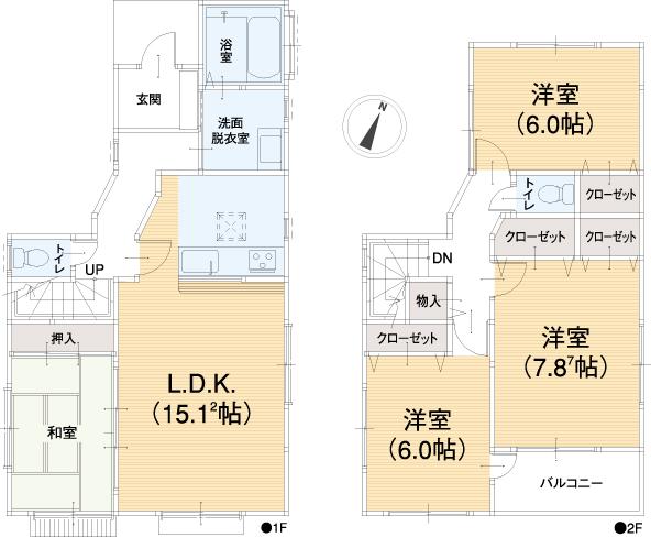 Floor plan. 36,300,000 yen, 4LDK, Land area 100.12 sq m , Building area 97.08 sq m reference plan