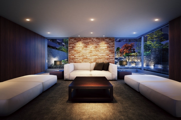  [Authentic lounge Rendering CG] Space to relax on the sofa and spacious