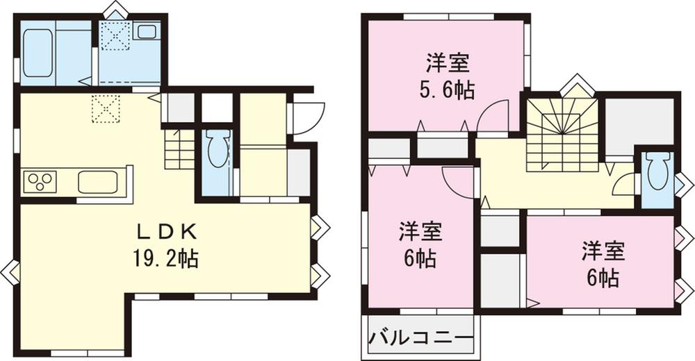 Floor plan. 37,058,000 yen, 3LDK, Land area 89.88 sq m , Building area 88.66 sq m