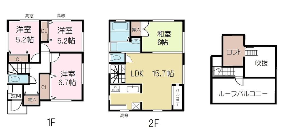 Floor plan. (C Building), Price 48,800,000 yen, 4LDK, Land area 76.23 sq m , Building area 85.12 sq m
