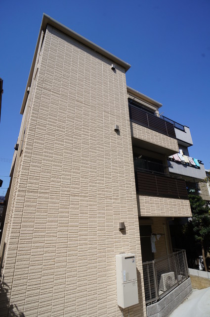 Building appearance. Sunny