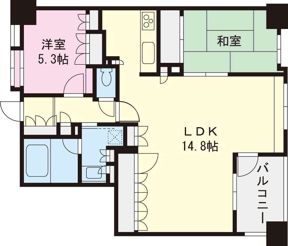 Floor plan. 3LDK, Price 35,800,000 yen, Occupied area 75.31 sq m , Balcony area 6.1 sq m