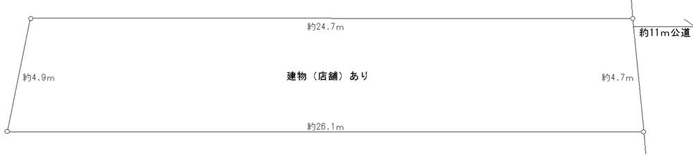 Compartment figure. Land price 39,500,000 yen, Good location !! facing the land area 117.98 sq m Oguchidori mall