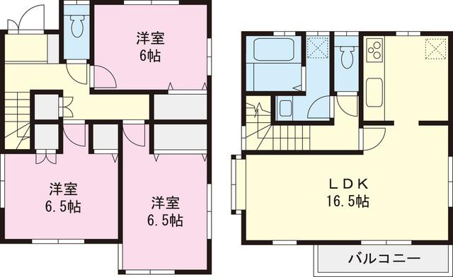 Floor plan. 44,800,000 yen, 3LDK, Land area 101.9 sq m , Building area 87.77 sq m