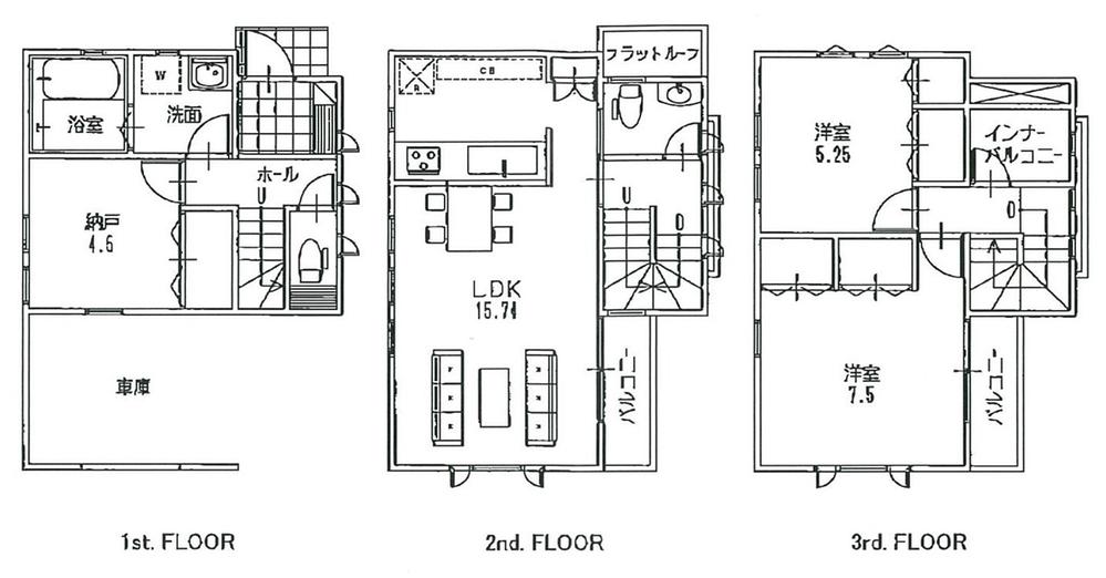 Floor plan. 39,800,000 yen, 2LDK + S (storeroom), Land area 55.36 sq m , Building area 102.06 sq m