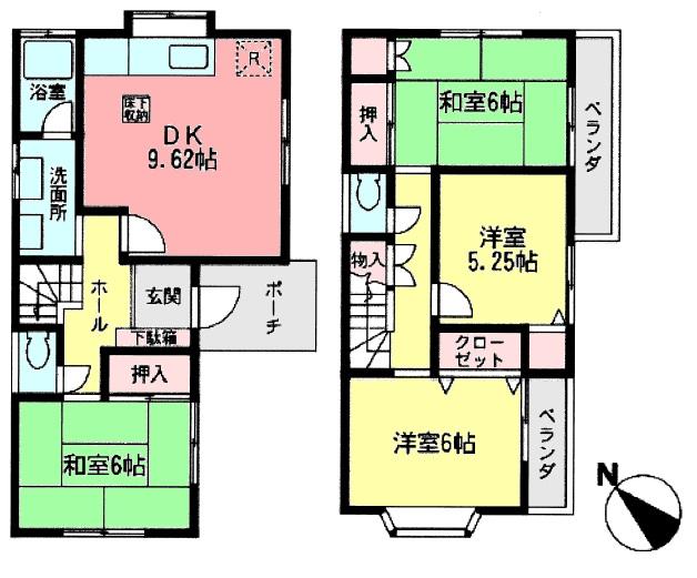 Floor plan. 29.5 million yen, 4DK, Land area 75.67 sq m , Building area 80.73 sq m floor plan