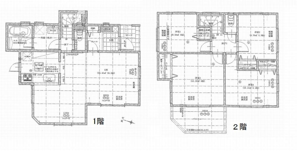 Floor plan. 43,800,000 yen, 4LDK, Land area 110.49 sq m , The building area of ​​99.67 sq m 1 floor LDK of 20 tatami mats than. The main bedroom is 4LDK there is a breadth of 8 tatami. 