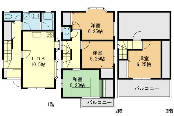 Floor plan. 30,800,000 yen, 4LDK, Land area 103.07 sq m , Building area 101.85 sq m