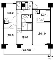 Floor: 3LD ・ K + WIC (walk-in closet), the occupied area: 68.65 sq m, Price: 42,500,000 yen, now on sale