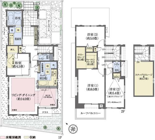 Floor plan. 710m until Shirahata pond park