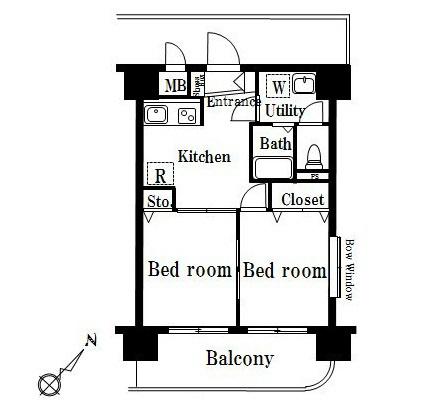 Floor plan. 2K, Price 18.5 million yen, Occupied area 35.72 sq m floor plan