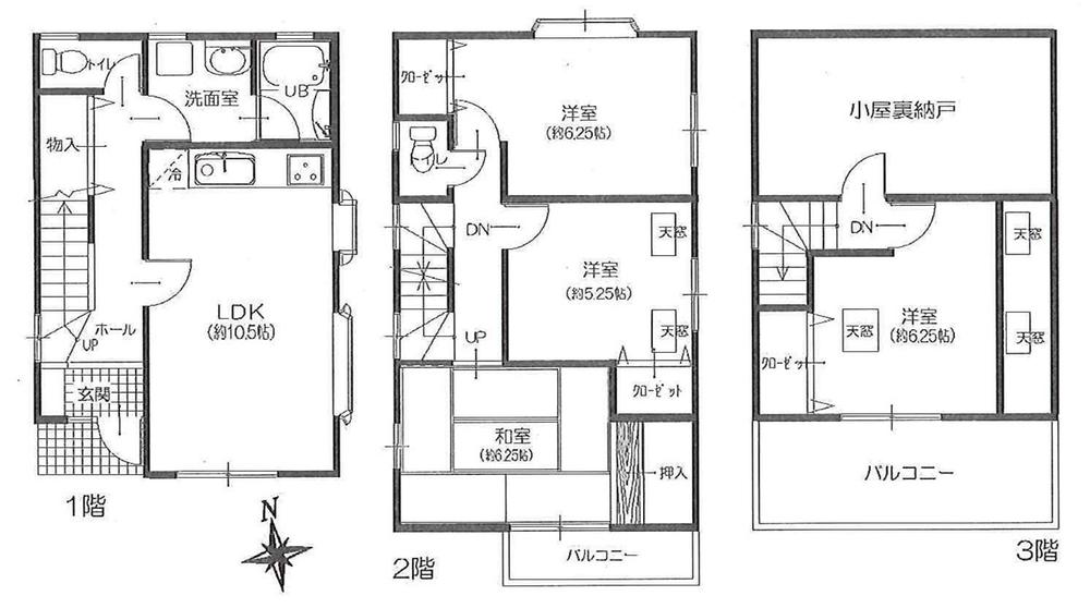 Floor plan. 30,800,000 yen, 4LDK + S (storeroom), Land area 103.07 sq m , Building area 101.85 sq m floor plan