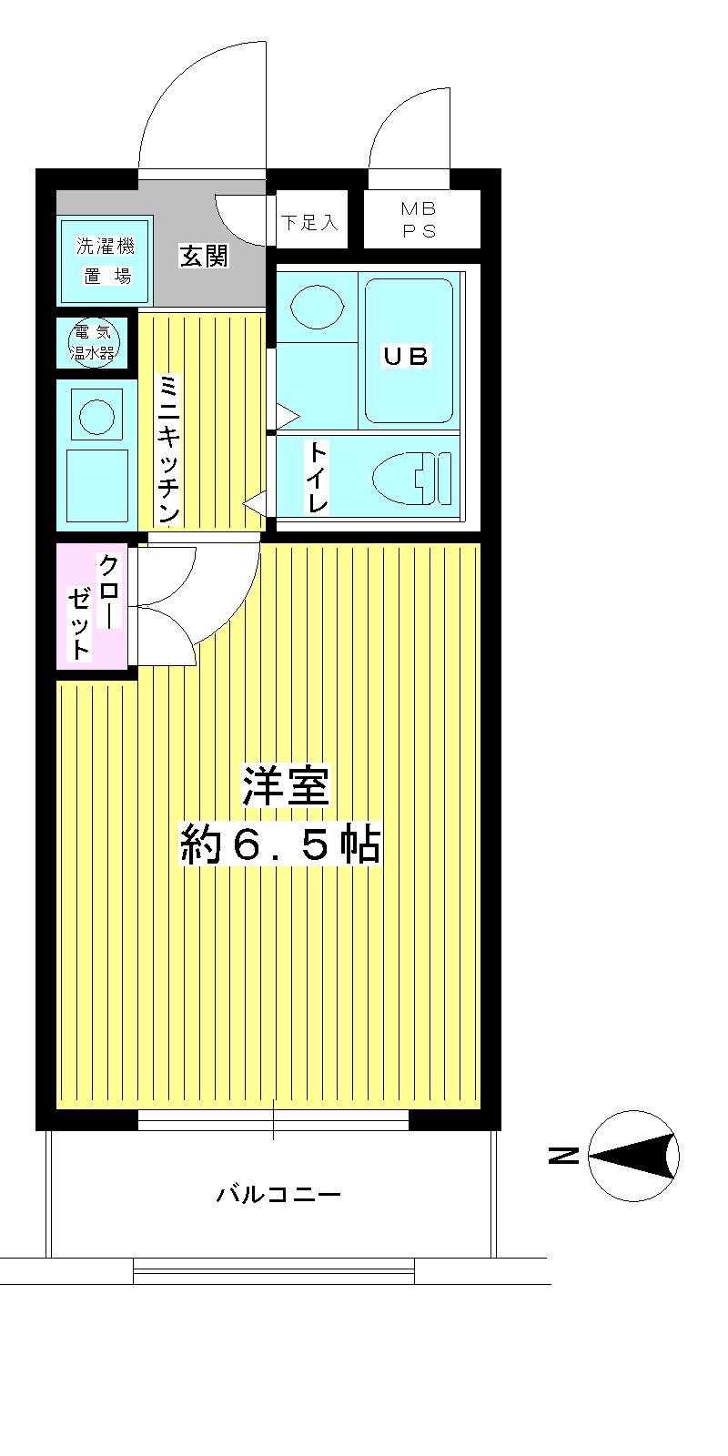Floor plan. Price 5.5 million yen, Occupied area 17.38 sq m , Balcony area 2.85 sq m