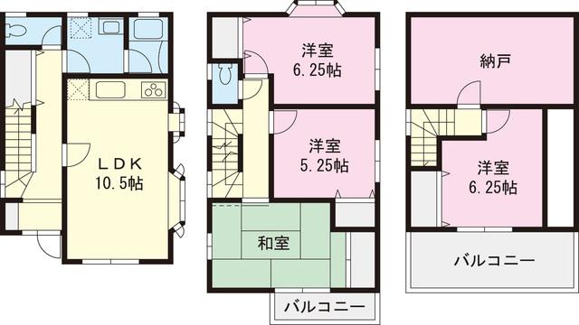Floor plan. 30,800,000 yen, 4LDK, Land area 103.07 sq m , Building area 101.85 sq m