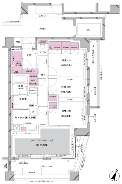 Floor: 3LDK + N + MC, occupied area: 76.78 sq m, Price: 45,680,000 yen ・ 48,980,000 yen, now on sale
