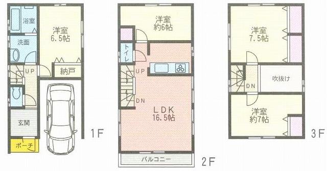 Floor plan. 36,800,000 yen, 4LDK, Land area 69.32 sq m , Building area 113.4 sq m
