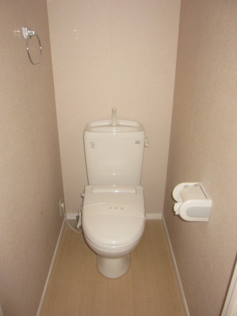 Toilet. Warm toilet with a toilet seat that there is a feeling of cleanliness