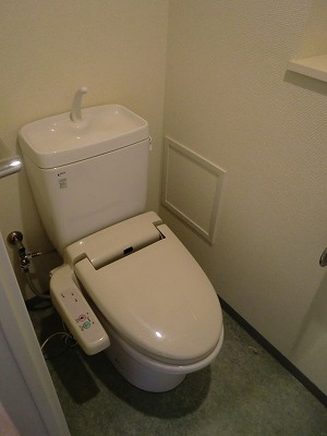 Toilet. The photograph is another room